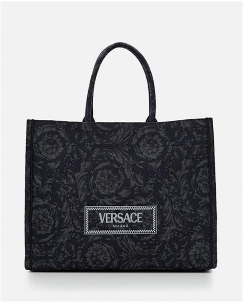 versace embroidered black bag 2022|Versace barocco bag.